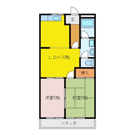 レジデンス道伯 Ｃ棟の物件間取画像